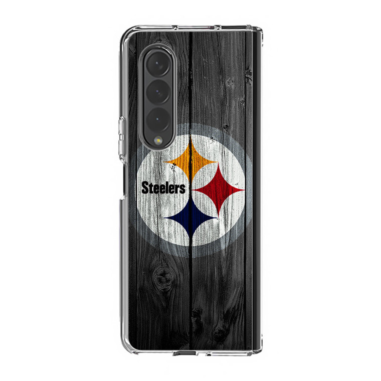 Pittsburgh Steelers Wood Samsung Galaxy Z Fold4 Case