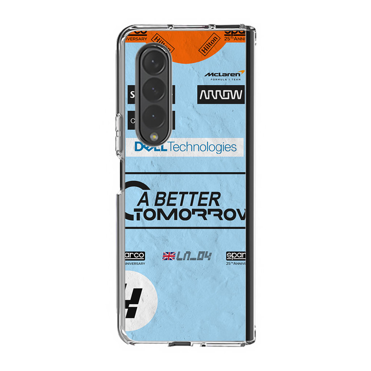 McLaren Lando Norris a better tomorrow Samsung Galaxy Z Fold4 Case