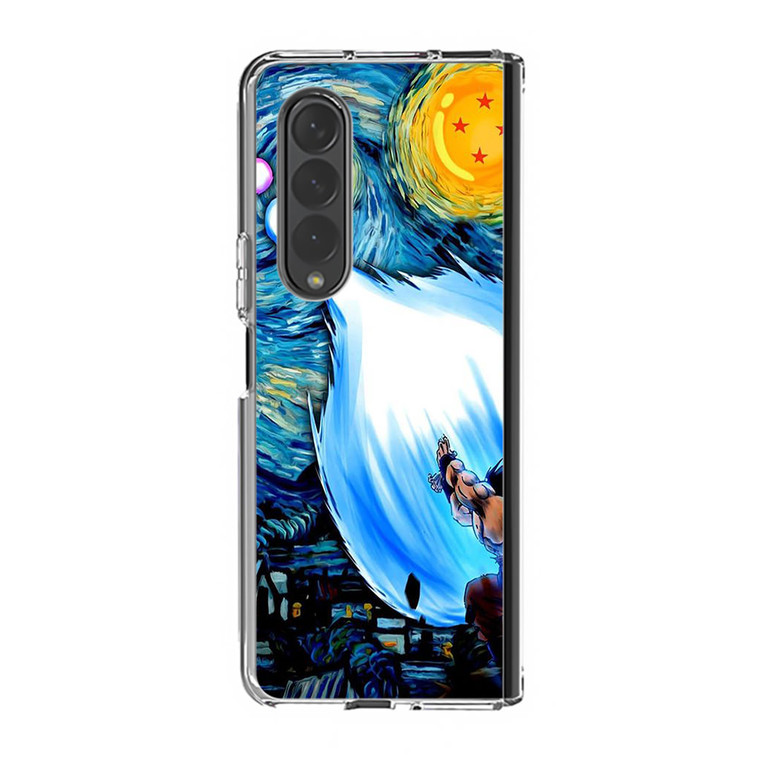 Dragon Ball Goku Kamehameha in Starry Night Samsung Galaxy Z Fold4 Case