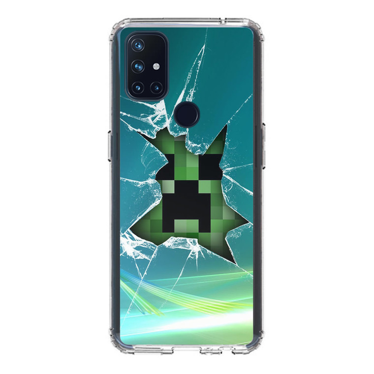 Minecraft Creeper Glass Broken Samsung Galaxy Z Fold4 Case