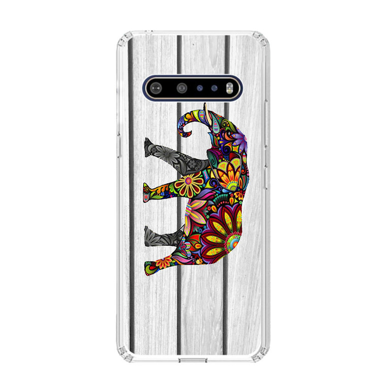 Colourfull Elepahant Flower LG V60 ThinQ 5G Case