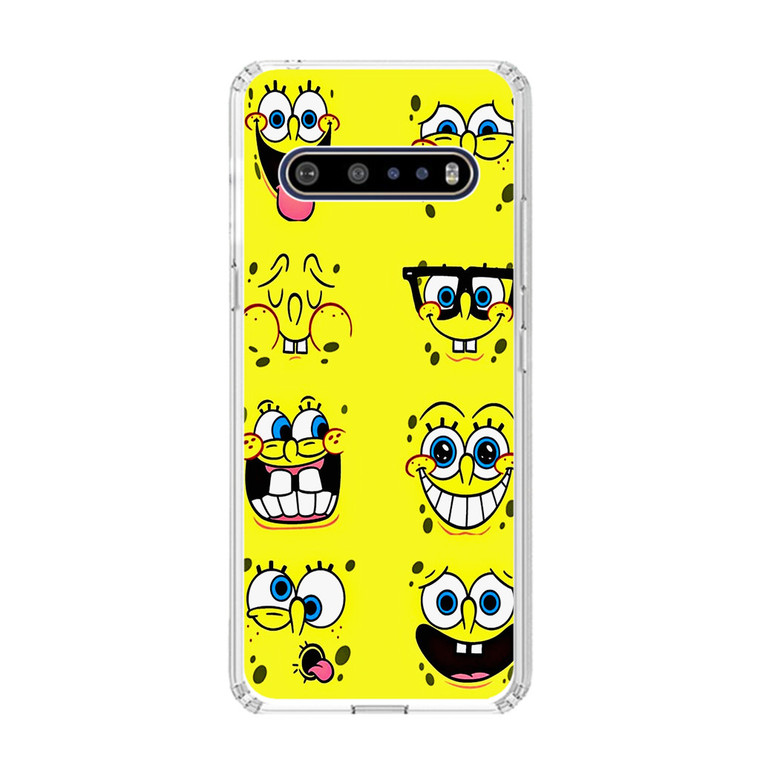 Spongebob Faces LG V60 ThinQ 5G Case