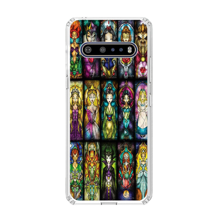 All Princess disney stained glass LG V60 ThinQ 5G Case