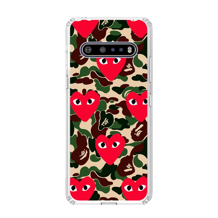 Bape x Comme Des Garcon Camo LG V60 ThinQ 5G Case