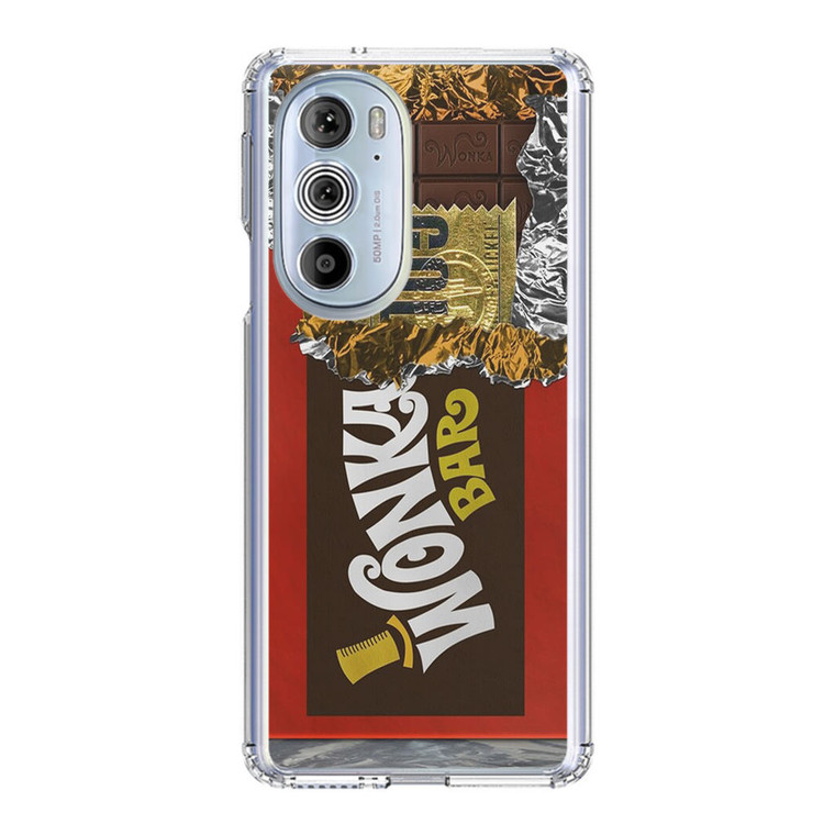 Wonka Chocolate Bar With Golden Ticket Motorola Edge Plus (2022) Case