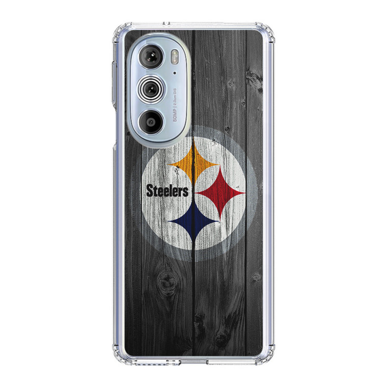 Pittsburgh Steelers Wood Motorola Edge Plus (2022) Case
