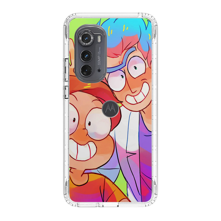 Rick and Morty Drawing Motorola Edge (2022) Case