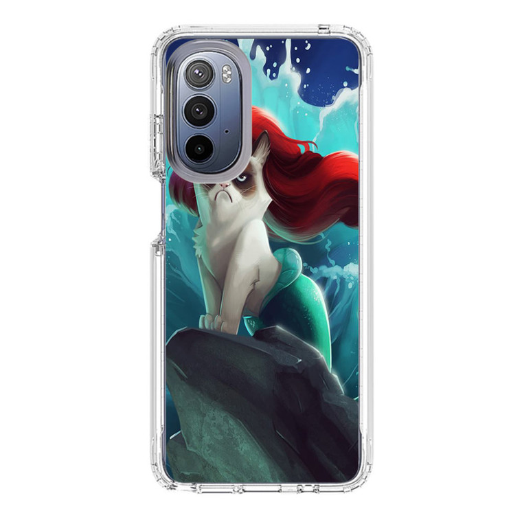 Grumpy Cat and Disney Little Mermaid Motorola Moto G Stylus 5G (2022) Case
