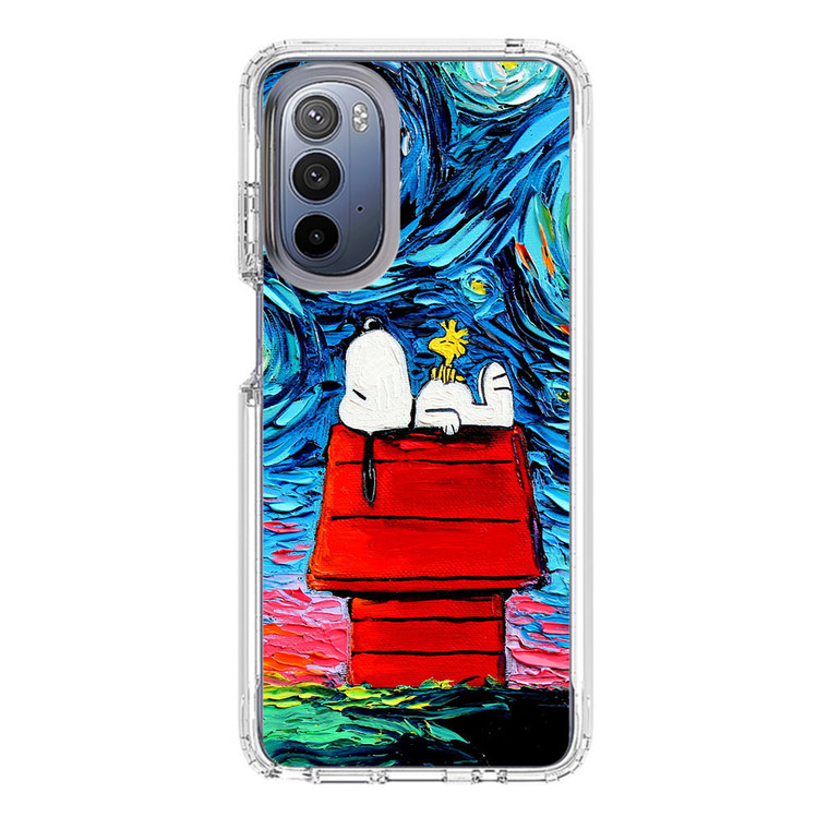 Snoopy Starry Night Van Gogh Motorola Moto G Stylus 5G (2022) Case