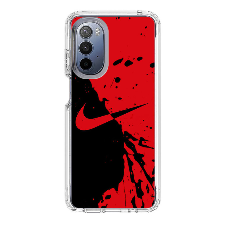 Nike Red and Black Motorola Moto G Stylus 5G (2022) Case