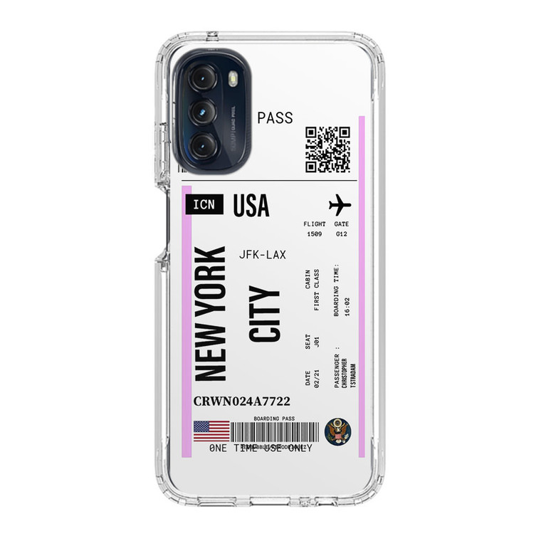 Boarding Pass NYC Motorola Moto G 5G (2022) Case
