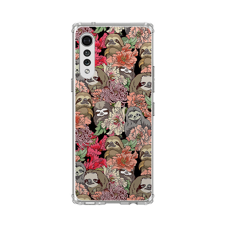 Because Sloth Flower LG Velvet 5G Case