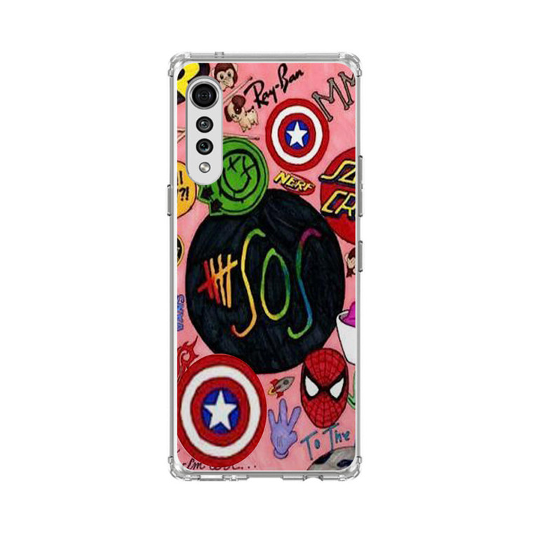 5 SOS Superheroes LG Velvet 5G Case