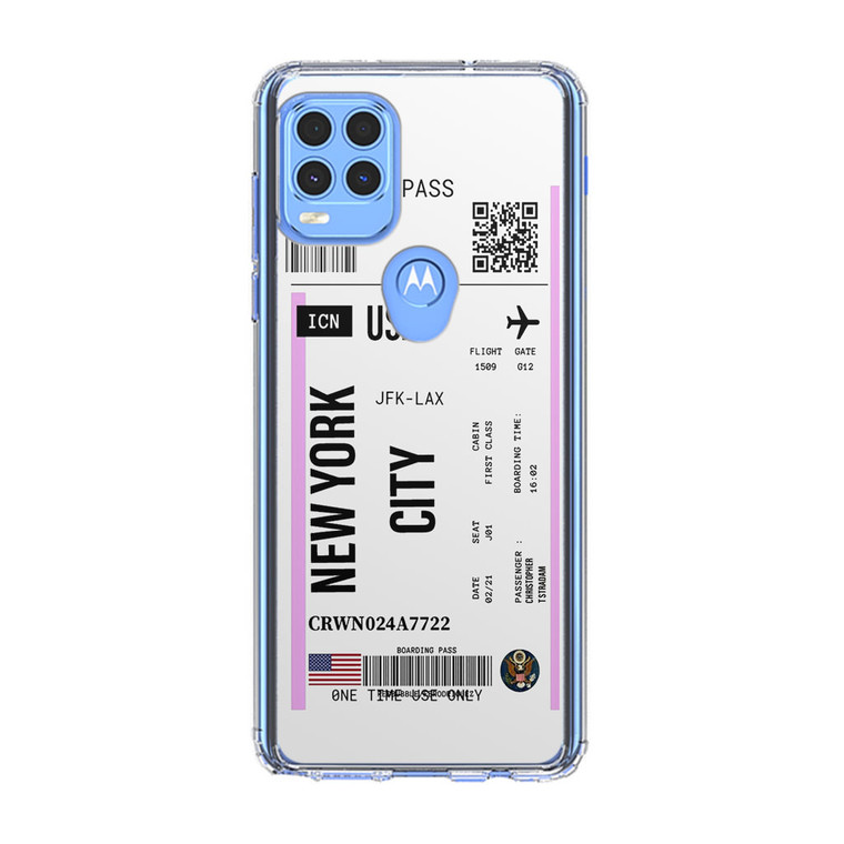 Boarding Pass NYC Motorola Moto G Stylus 5G 2021 Case