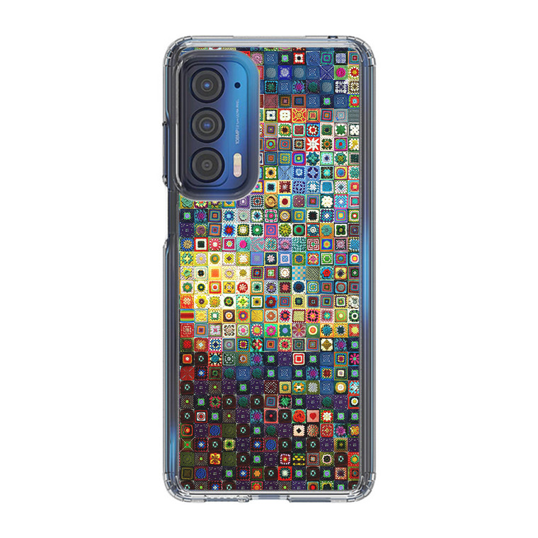 Vincent Van Gogh Starry Night Tiles Motorola Edge 2021 Case