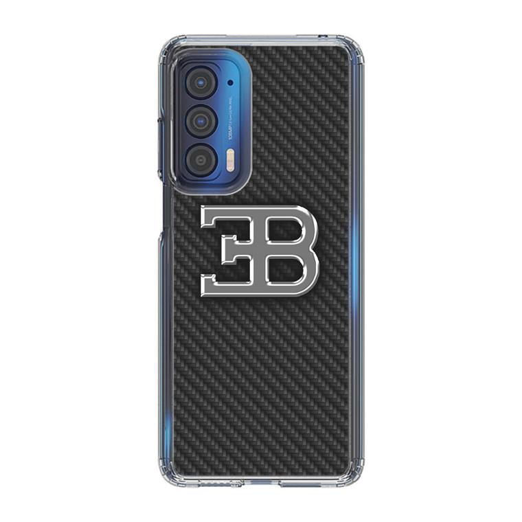 Bugatti Carbon  Fibre Logo Motorola Edge 2021 Case
