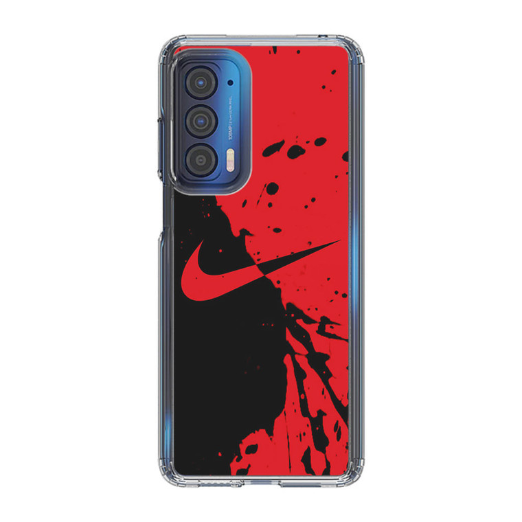 Nike Red and Black Motorola Edge 2021 Case