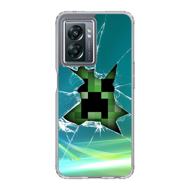 Minecraft Creeper Glass Broken OnePlus Nord N300 5G Case