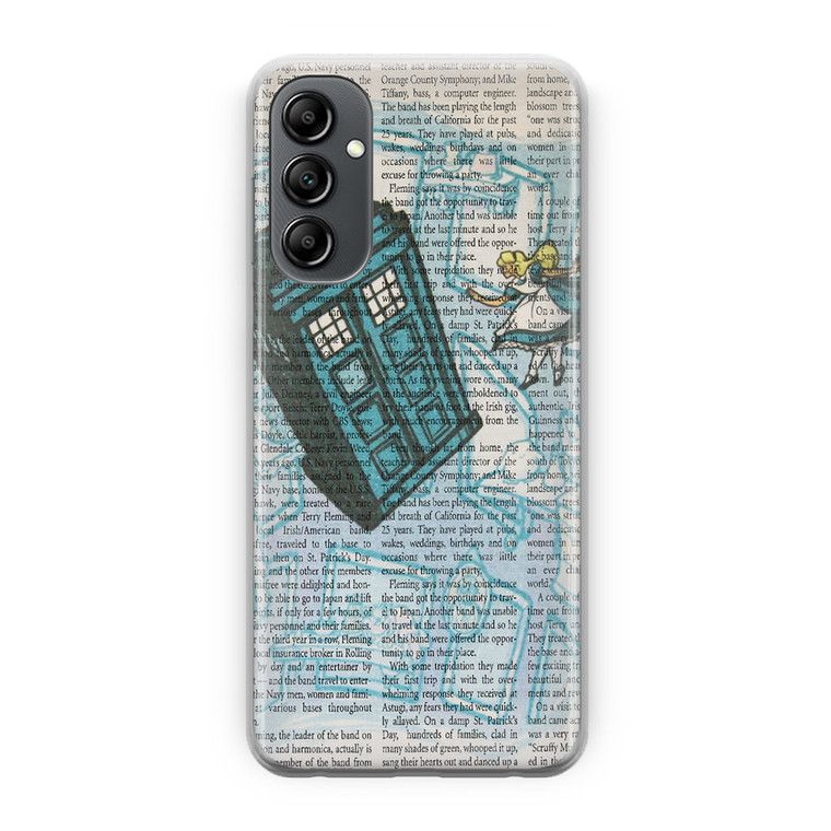 Alice In Wonderland, Tardis Doctor Who Samsung Galaxy A14 5G Case