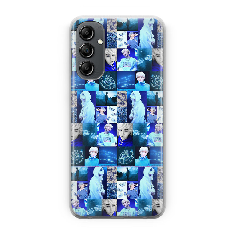 BTS Suga Blue Aesthetic Collage Samsung Galaxy A14 5G Case