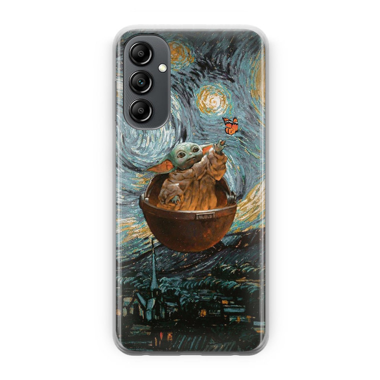 Babby Yoda Starry Night Samsung Galaxy A14 5G Case
