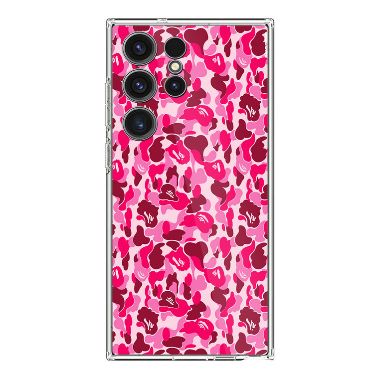 Bathing Ape Bape Pink Samsung Galaxy S23 Ultra Case