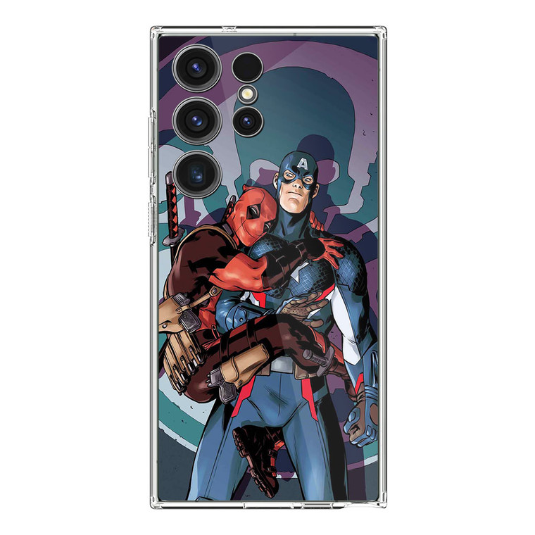 Deadpool and Captain America Samsung Galaxy S23 Ultra Case