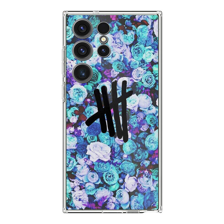 5SOS Logo Natural Flower Samsung Galaxy S23 Ultra Case