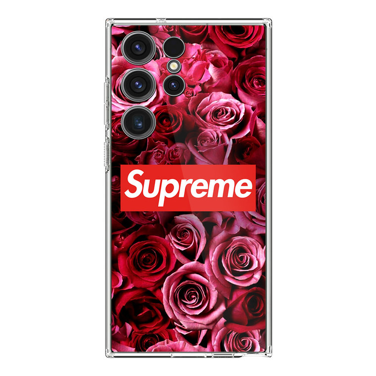 Supreme In Roses Samsung Galaxy S23 Ultra Case