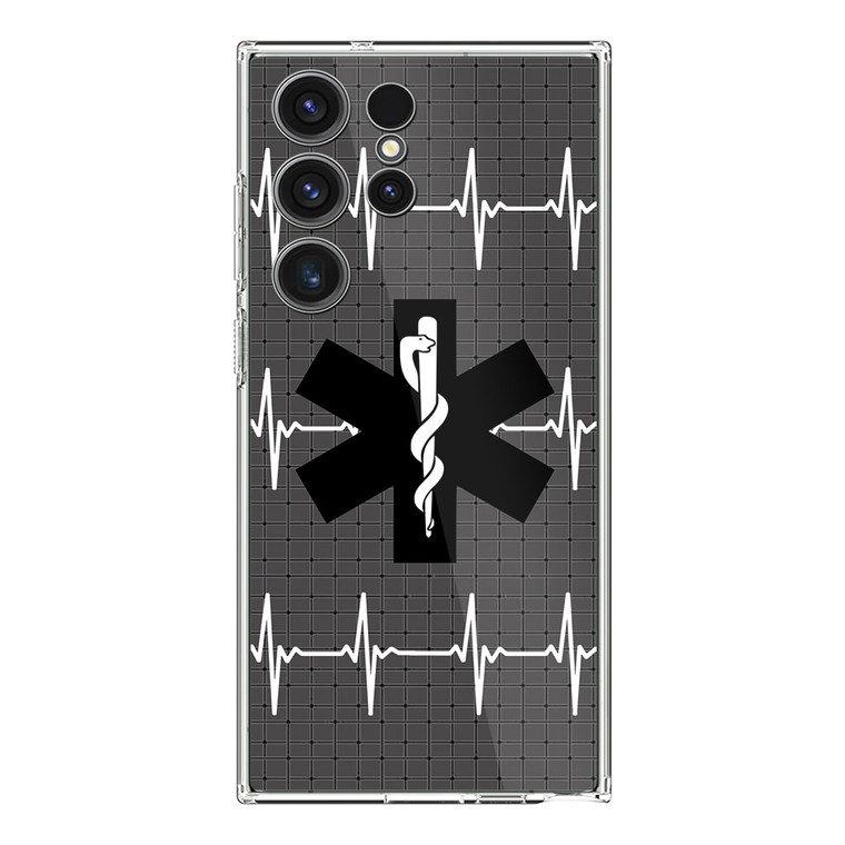 EMT EMS MEDICAL ICON BLACK Samsung Galaxy S23 Ultra Case