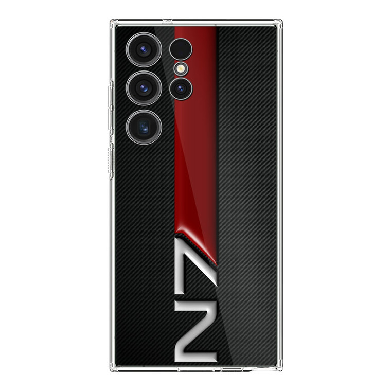 Mass Effect N7 Logo Carbon Samsung Galaxy S23 Ultra Case