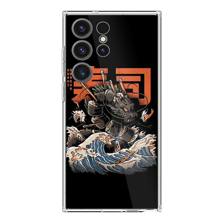 The Black Sushi Dragon Samsung Galaxy S23 Ultra Case