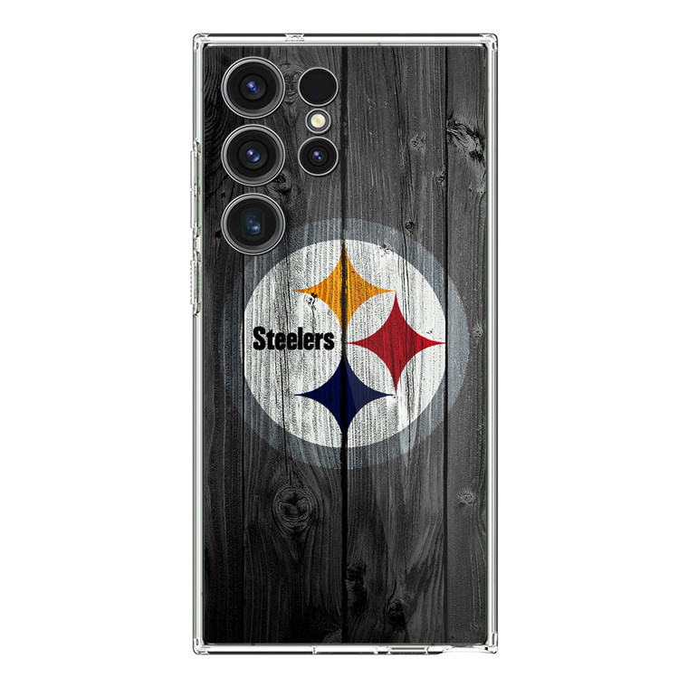 Pittsburgh Steelers Wood Samsung Galaxy S23 Ultra Case