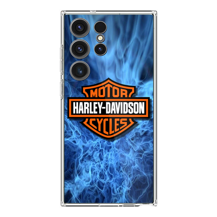 Harley Davidson Blue Flame Samsung Galaxy S23 Ultra Case
