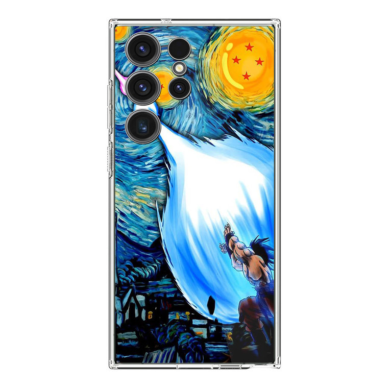 Dragon Ball Goku Kamehameha in Starry Night Samsung Galaxy S23 Ultra Case