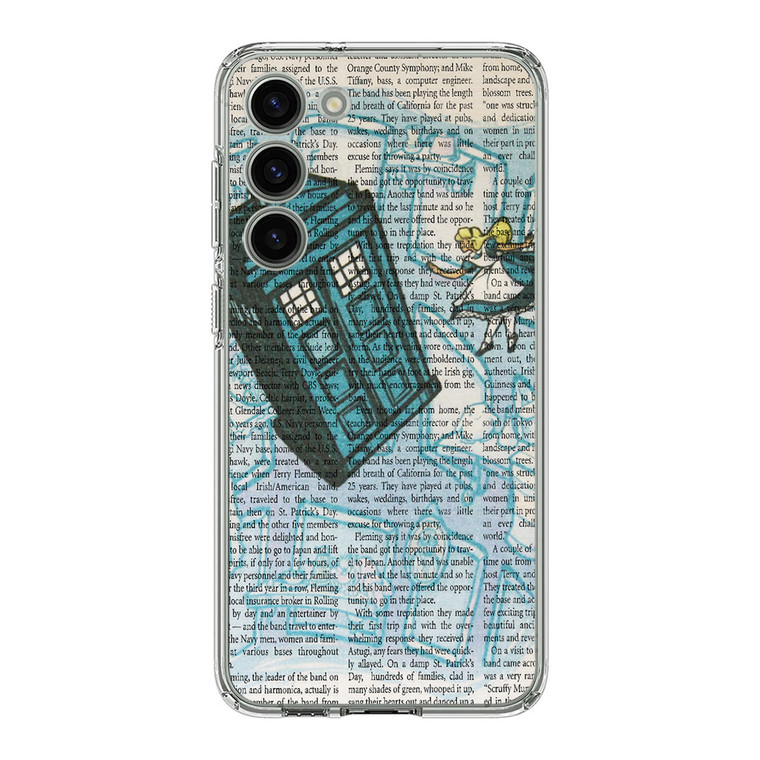 Alice In Wonderland, Tardis Doctor Who Samsung Galaxy S23 Plus Case