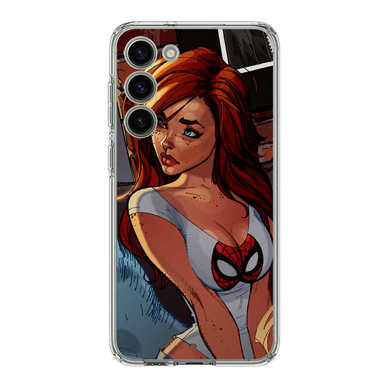 Spiderman Mary Jane Angry Illustration Samsung Galaxy S23 Plus Case