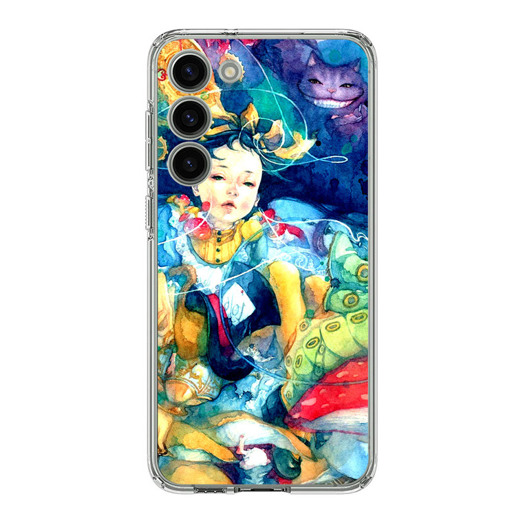 Alice In Wonderland Watercolor Painting Samsung Galaxy S23 Plus Case