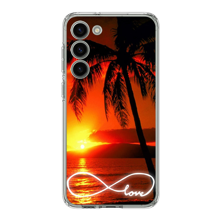 Infinity Love Sunset Beach Samsung Galaxy S23 Plus Case