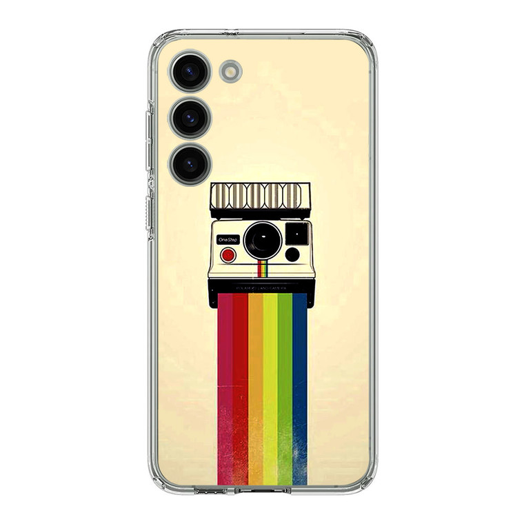 Polaroid Camera Colorful Rainbow Samsung Galaxy S23 Plus Case