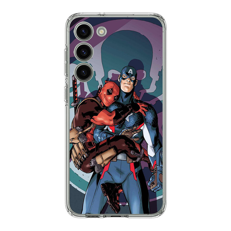 Deadpool and Captain America Samsung Galaxy S23 Plus Case