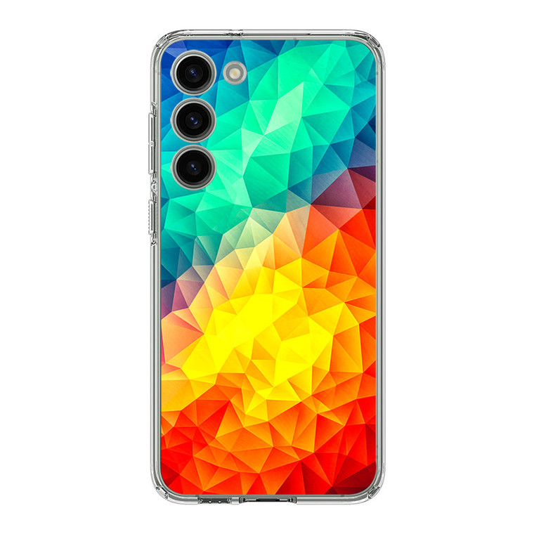 Abstract Multi Color Cubizm Painting Samsung Galaxy S23 Plus Case