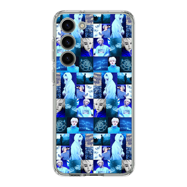 BTS Suga Blue Aesthetic Collage Samsung Galaxy S23 Plus Case