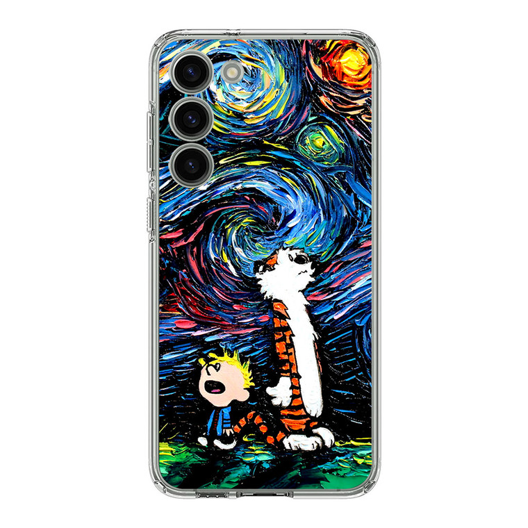 Calvin and Hobbes Art Starry Night Samsung Galaxy S23 Plus Case