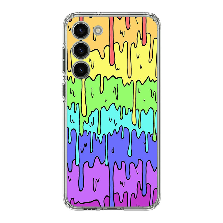 Pastel Kawaii Melting Rainbow Samsung Galaxy S23 Plus Case