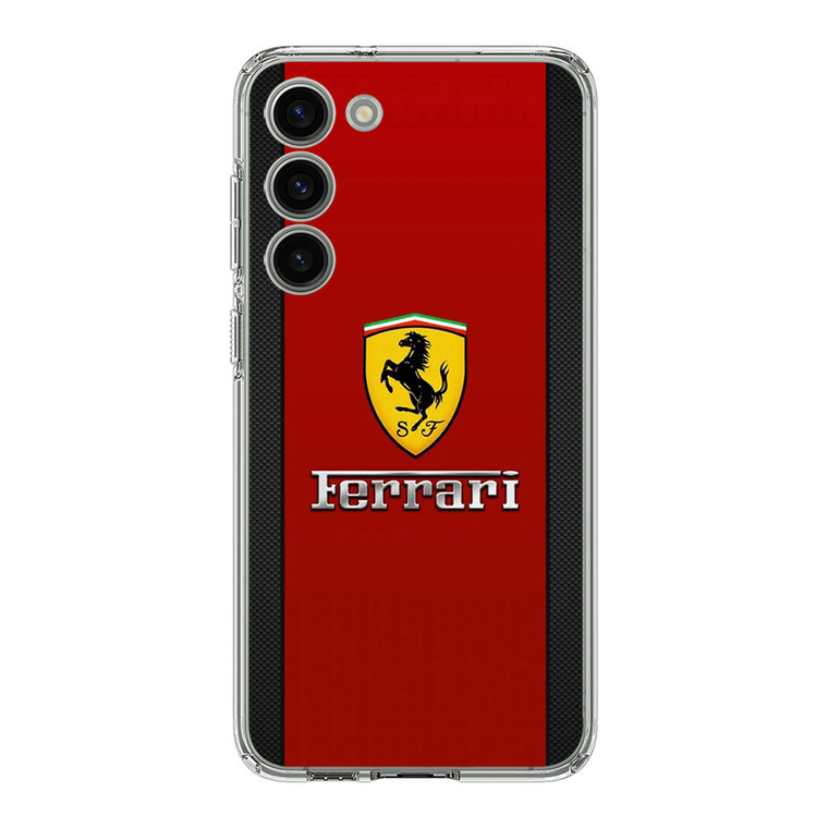 Ferrari Logo Red Carbon Samsung Galaxy S23 Plus Case