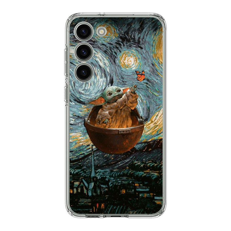 Babby Yoda Starry Night Samsung Galaxy S23 Plus Case