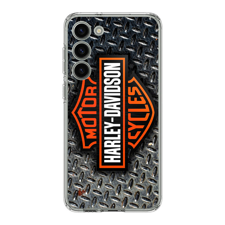 Harley Davidson Logo Diamond Plate Samsung Galaxy S23 Case