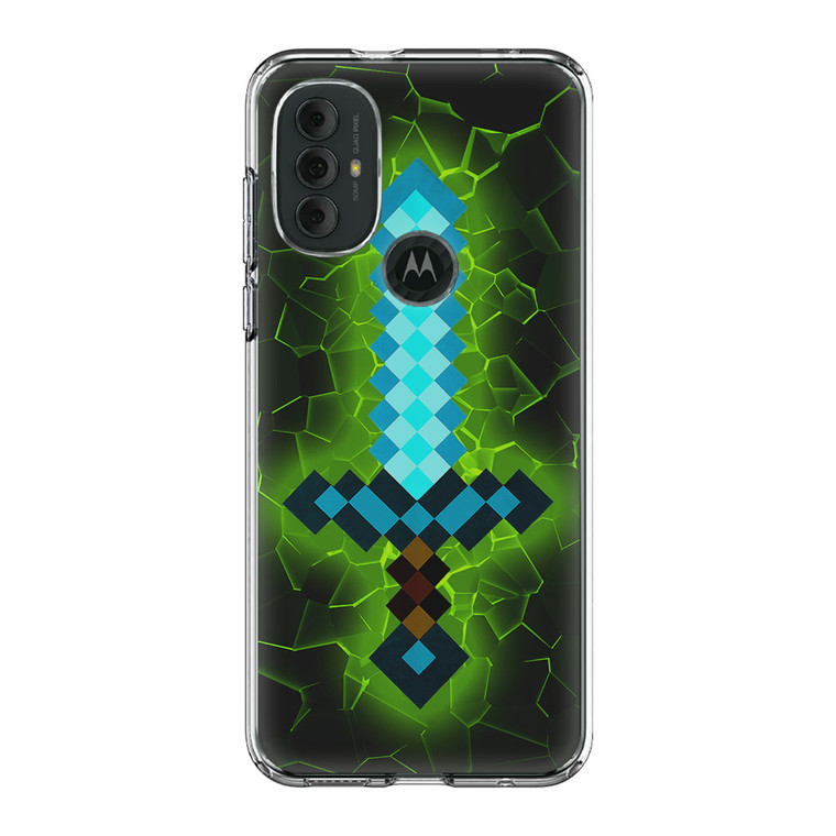 Minecraft Diamond Sword Motorola Moto G Power 2022 Case