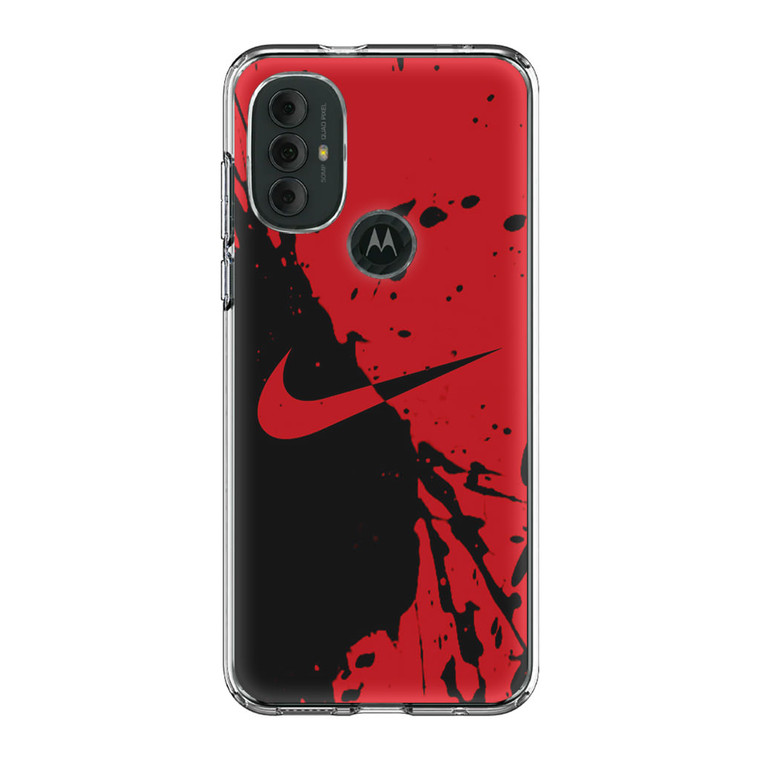 Nike Red and Black Motorola Moto G Power 2022 Case